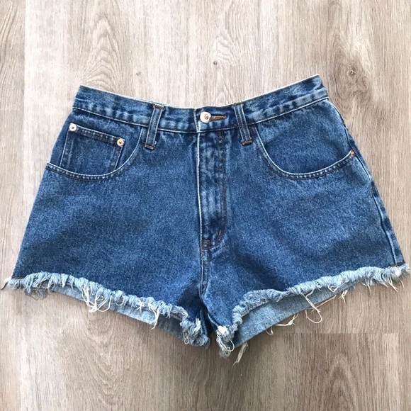 Carolina Blues Denim Cut Off Jean Shorts Vintage - Picture 1 of 3